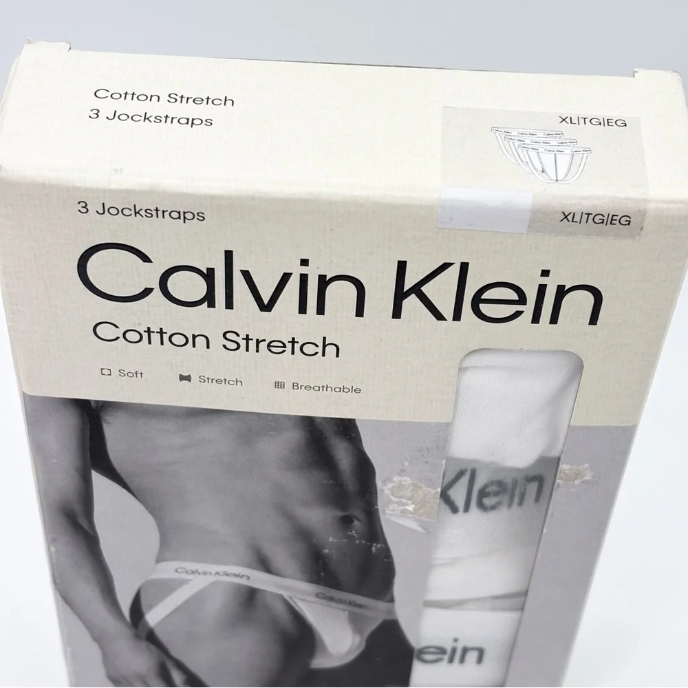Calvin Klein‎ Cotton Stretch Jockstraps - White Size XL